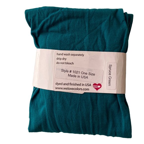 WE LOVE COLORS TIGHTS PANTYHOSE SPRUCE GREEN ONE SIZE FITS ALL NEW - Picture 2 of 2